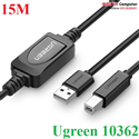 Cáp máy in USB 15m chính hãng Ugreen UG-10362 có IC khuếch đại