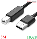 Cáp máy in USB dài 3m chính hãng Ugreen 10328 cao cấp