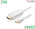Cáp Mini DisplayPort (Thunderbolt) to HDMI dài 2M độ phân giải 4K Ugreen 10452 chính hãng (Màu Trắng)