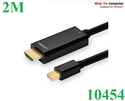 Cáp Mini DisplayPort (Thunderbolt) to HDMI dài 2M độ phân giải 4K Ugreen 10454 chính hãng (Màu Đen)