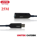 Cáp nối dài USB 3.0 âm dương sợi quang AOC dài 25M Unitek C4113BK-25 Cao Cấp