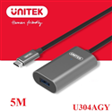 Cáp nối dài USB-C sang USB-A chuẩn 3.0 tốc độ 5Gbps dài 5m Unitek U304AGY cao cấp