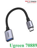Cáp OTG USB Type-C to USB 3.0 Ugreen 70889 cao cấp (vỏ nhôm, bọc dù)