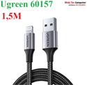Cáp sạc điện thoại iPhone, iPad usb dài 1,5M chuẩn MFI Apple, sạc nhanh Ugreen 60157 cao cấp