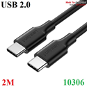 Cáp sạc, dữ liệu USB Type-C to Type-C 2.0 dài 2M 3A hỗ trợ PD/QC 60W Ugreen 10306 cao cấp