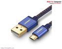 Cáp sạc Micro USB bọc lưới dài 2m chính hãng Ugreen 40399 cao cấp