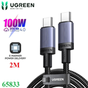 Cáp sạc nhanh 100W/5A USB Type-C to USB Type-C dài 2M Ugreen 65833 cao cấp