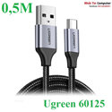 Cáp sạc nhanh USB Type-C dài 0,5m Ugreen 60125 chính hãng