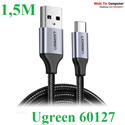 Cáp sạc nhanh USB Type C dài 1,5m Ugreen 60127 chính hãng