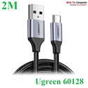 Cáp sạc nhanh USB Type-C dài 2m Ugreen 60128 chính hãng