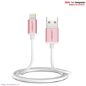 Cáp sạc USB 2.0 Lightning dài 1,5M Ugreen 10465 MFI chính hãng (Màu hồng)