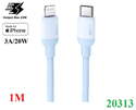 Cáp sạc USB-C to Lightning silicone mềm dẻo dài 1M Ugreen 20313/US387 cao cấp