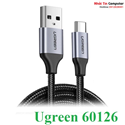 Cáp sạc nhanh USB Type-C dài 1m Ugreen 60126 chính hãng