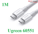 Cáp sạc USB type-C 100W 20V/5A (Male/Male) dài 1m Ugreen 60551 cao cấp