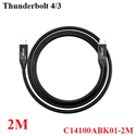 Cáp Thunderbolt 4, USB4 dài 2M tốc độ 40Gbps, 8K@60Hz,  PD240W Unitek C14100ABK01-2M cao cấp