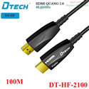 Cáp tín hiệu HDMI 2.0 sợi quang hỗ trợ 4K@60Hz dài 100M Dtech DT-HF-2100 cao cấp