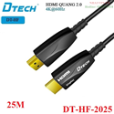 Cáp tín hiệu HDMI 2.0 sợi quang hỗ trợ 4K@60Hz dài 25M Dtech DT-HF-2025 cao cấp