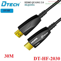 Cáp tín hiệu HDMI 2.0 sợi quang hỗ trợ 4K@60Hz dài 30M Dtech DT-HF-2030 cao cấp