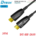 Cáp tín hiệu HDMI 2.0 sợi quang hỗ trợ 4K@60Hz dài 35M Dtech DT-HF-2035 cao cấp