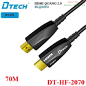Cáp tín hiệu HDMI 2.0 sợi quang hỗ trợ 4K@60Hz dài 70M Dtech DT-HF-2070 cao cấp