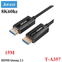Cáp tín hiệu HDMI quang 2.1 hỗ trợ 8K@60hz dài 15M Jasoz T-A357 cao cấp