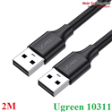 Cáp USB 2.0 chuẩn A 2 dầu dương M/M dài 2m Ugreen 10311 Chính hãng