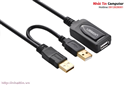 Cáp USB 2.0 nối dài 10m chính hãng Ugreen UG-20214 cao cấp
