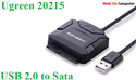 Cáp USB 2.0 to SATA cho ổ cứng HDD 2,5 và 3,5 Converter chính hãng Ugreen UG-20215 (20612)cao cấp
