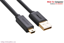 Cáp USB 2.0 to USB Mini 3m mạ vàng Ugreen 10386 Chính hãng