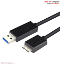 Cáp USB 3.0 cho ổ cứng di động HDD 2,5 ing dài 0,6 mét Unitek Y-C460 Chính hãng