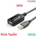 Cáp USB nối dài 30m có chíp khuếch đại chính hãng Ugreen UG-10326
