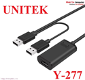 Cáp USB 2.0 nối dài 5m chính hãng Unitek Y-277 hỗ trợ USB cấp nguồn chất lượng cao
