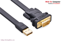 Cáp USB to RS232 ( USb to Com ) dài 2m chính hãng Ugreen 20218 cao cấp (FTDI)