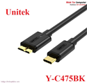 Cáp USB Type-C to Micro USB dài 1m chính hãng Unitek Y-C475BK cao cấp