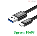 Cáp USB type C to USB 3.0 dẹt dài 1,5m chính hãng Ugreen 10698 màu đen cao cấp