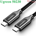 Cáp USB Type-C to USB Type-C dài 1m Ugreen 50230 hỗ trợ truyền hình ảnh 4K@60Hz và sạc PD