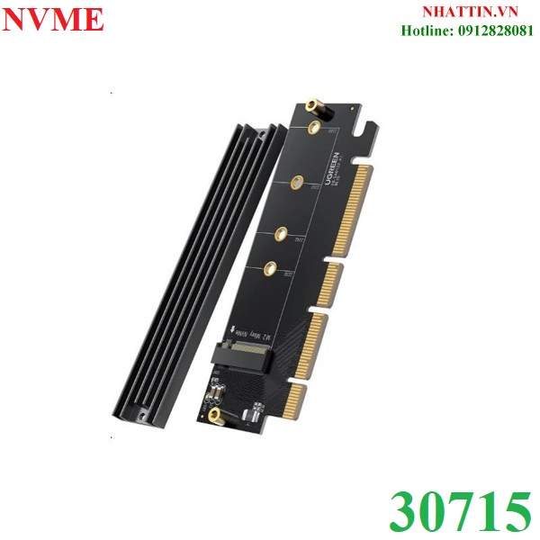 Card chuyển đổi PCI-e ra M.2 NVMe PCIe 4.0 Ugreen 30715 cao cấp (băng thông 4X)