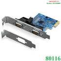 Card chuyển đổi PCI express sang cổng 2 cổng Com RS232 Ugreen 80116 cao cấp
