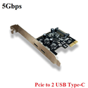 Card PCIe x1 to 2 cổng USB 3.0 Type-C x2 tốc độ 5Gbps ezhou cao cấp
