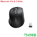 Chuột không dây Bluetooth v5.4 & Wirelless 2.4GHz hỗ trợ 5000DPI Ugreen 75498B/M752 cao cấp