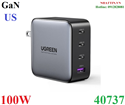 Củ sạc nhanh 100W GaN Nexode 4 cổng, 3 USB Type-C và 1 USB Type-A Hỗ trợ QC4+, PD3.0 Ugreen 40737 (US)