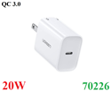 Củ sạc nhanh 20W USB Type-C Hỗ trợ QC 4.0 Ugreen 70226 cao cấp