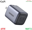 Củ sạc nhanh Nexode GaN II 45W 2 cổng USB Type-C x2 Hỗ trợ QC4+, PD3.0 Ugreen 90572 cao cấp