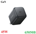 Củ sạc nhanh GaN 45W Type-C Hỗ trợ QC4+, PD3.0 Ugreen 65050B cao cấp (US Plug)
