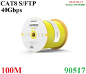 Cuộn cáp mạng Cat8 S/FTP băng thông 40GB 22AWG 8 lõi đồng 0.62mm 2000Mhz dài 100M Ugreen 90517 cao cấp (NW151 Màu Vàng)