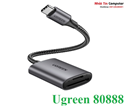Đầu đọc thẻ SD/TF chuẩn USB 3.1 Type-C Ugreen 80888 vỏ nhôm cao cấp