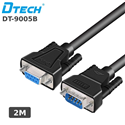 Dây cáp com RS232/DB9 âm dương F/M dài 2M Dtech DT-9005B cao cấp (Cáp thẳng)
