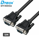 Dây cáp com RS232/DB9 dương dương M/M dài 5M Dtech DT-9005A cao cấp (Cáp thẳng)