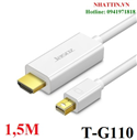 Dây chuyển đổi có chipset MiniDP sang HDMI 1080p màu đen dài 1.5m JASOZ T-G110 cao cấp