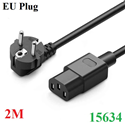 Dây nguồn máy tính, màn hình, ups 250V/10A Ugreen 15364/CD288 dài 2M chất lượng cao (EU Plug)